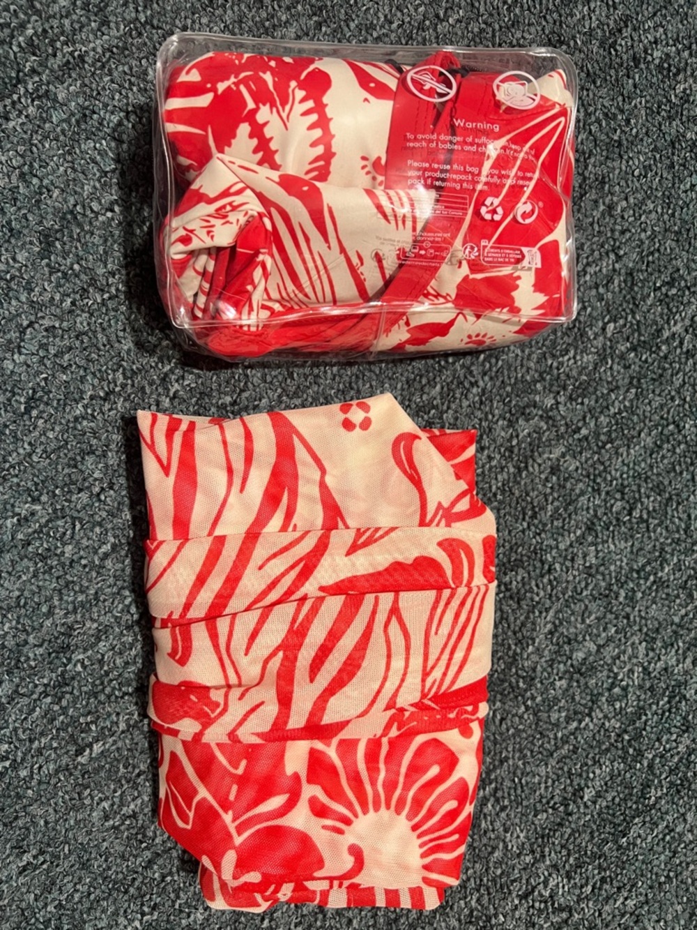 NWT COMMENSE 3 piece beach vacation Red Floral Bikini Set Maxi Skirt high waist - Picture 15 of 15